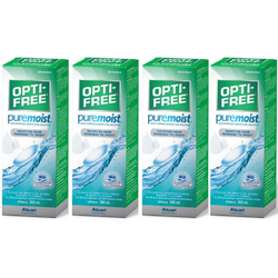 Alcon Solutie intretinere lentile de contact Opti-Free Pure Moist 4 x 300 ml + suport lentile cadou