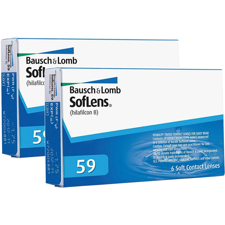 2 x Bausch & Lomb SofLens 59 lunare - 6 lentile/cutie