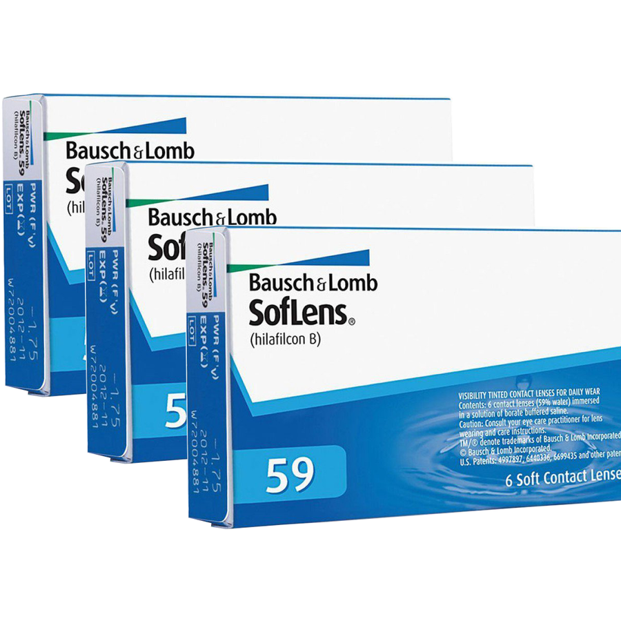 3 x Bausch & Lomb SofLens 59 lunare – 6 lentile / cutie