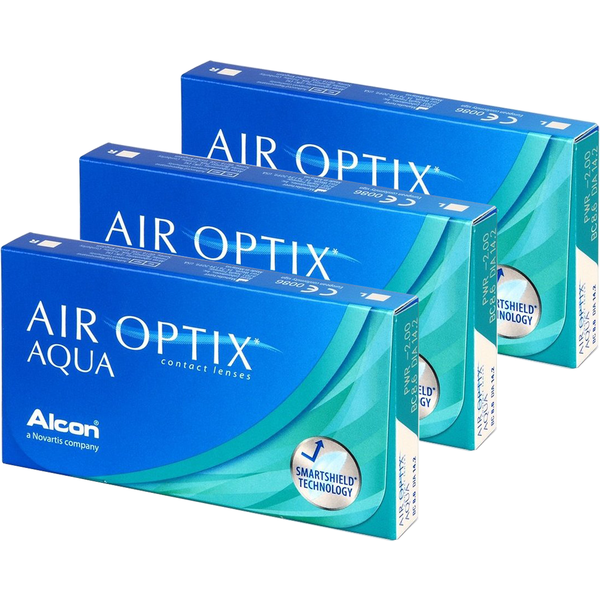 Alcon 3 x Air Optix Aqua lunare 3 lentile / cutie