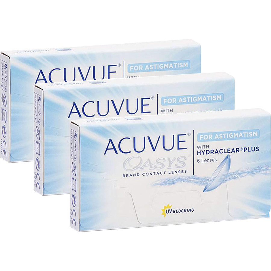 Johnson & Johnson Acuvue Oasys for Astigmatism saptamanale 3 x 6 lentile / cutie farmacie online ecofarmacia