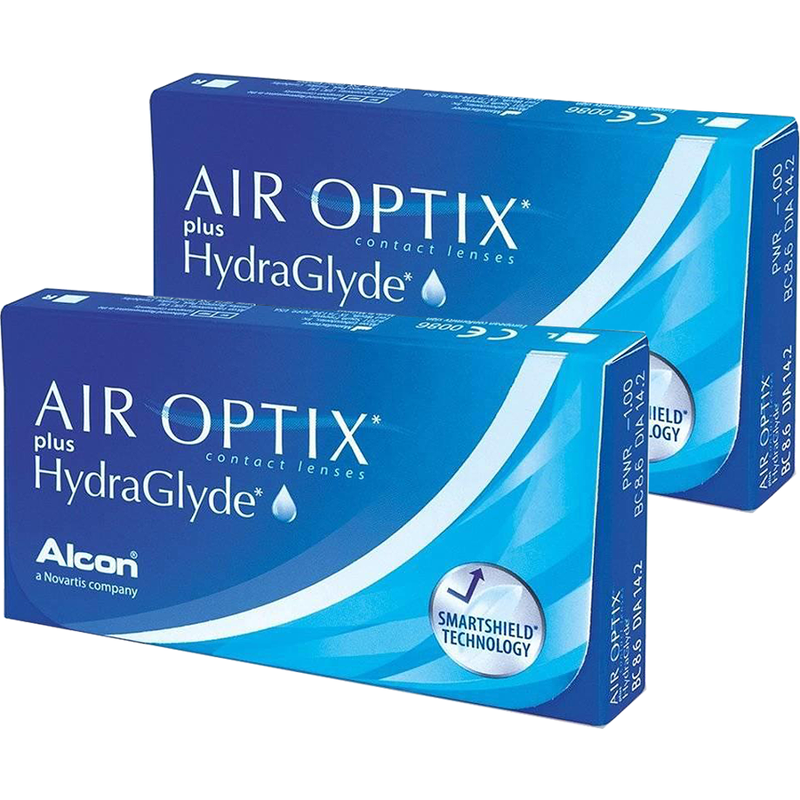Lentile contact Air Optix plus HydraGlyde 2 x 6 lentile / cutie Air imagine 2021