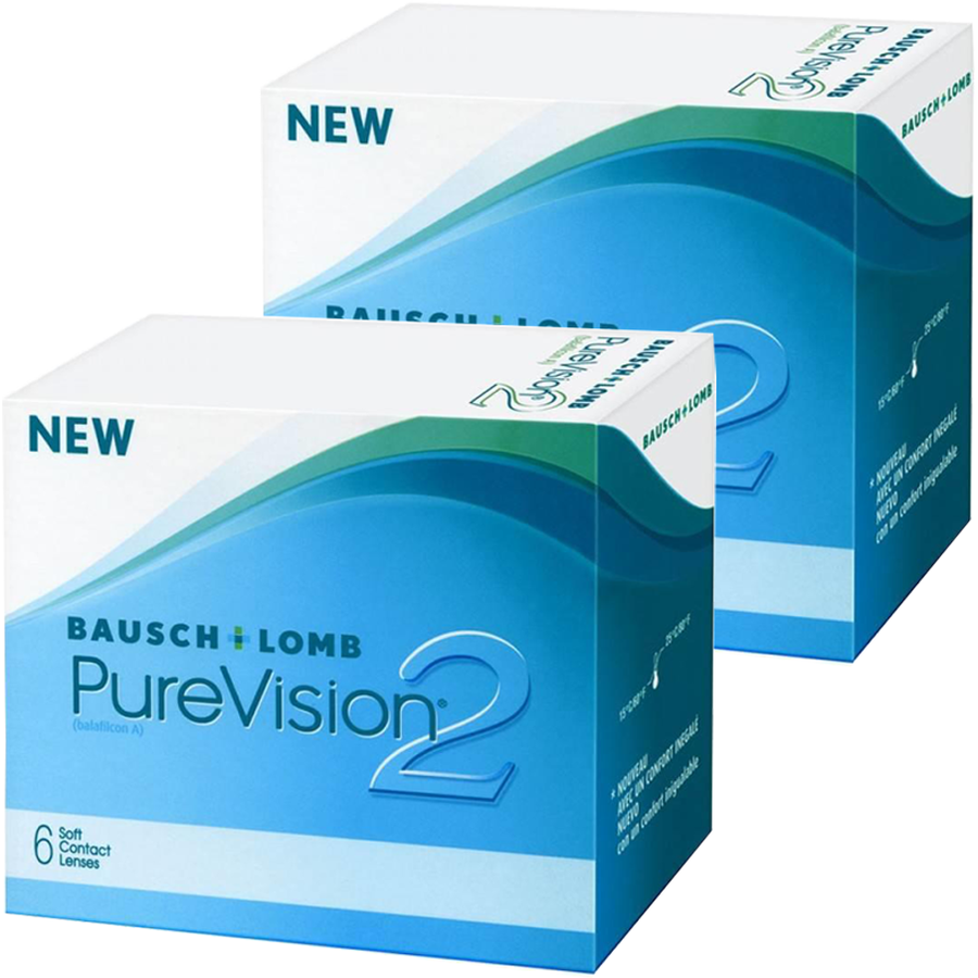 Bausch & Lomb Pure Vision 2HD lunare -2 x 6 lentile / cutie Lentile de contact 2023-10-03