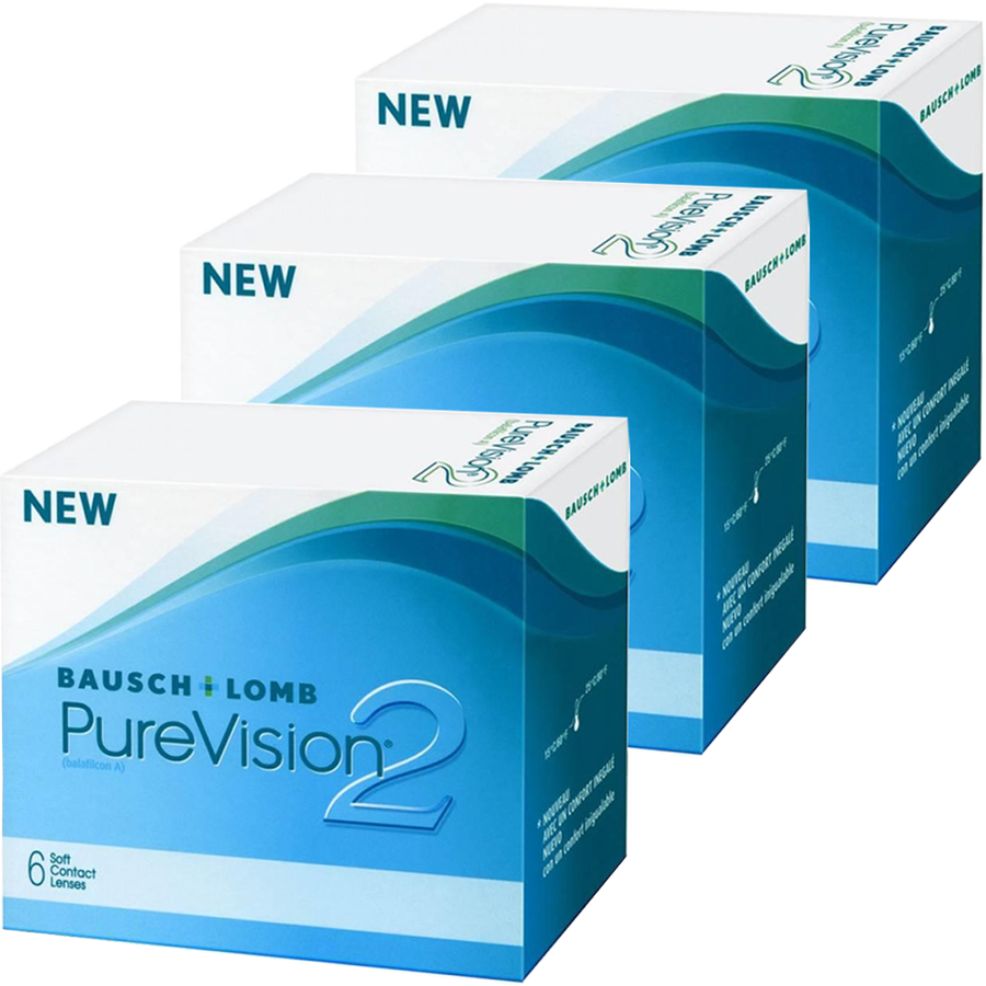 Pure Vision 2HD lunare 3 x 6 lentile/cutie Bausch & Lomb imagine noua