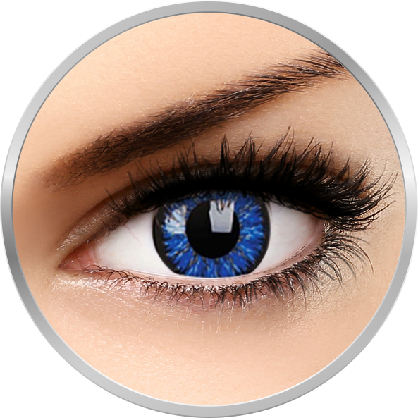 Glamour Blue – lentile de contact colorate albastre trimestriale – 90 purtari (2 lentile/cutie) albastre imagine noua