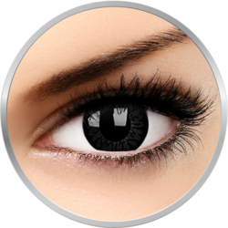 Big eyes Dolly Black - lentile de contact colorate negre trimestriale - 90 purtari (2 lentile/cutie)