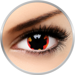 Crazy Blackhole Sun - lentile de contact colorate rosii anuale - 365 purtari (2 lentile/cutie)