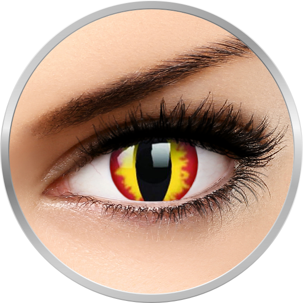 Crazy Dragon Eyes - lentile de contact colorate galbene anuale - 360 purtari (2 lentile/cutie)