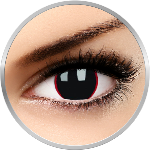 Crazy Hellraiser – lentile de contact colorate negre anuale – 365 purtari (2 lentile/cutie) Lentile contact colorate