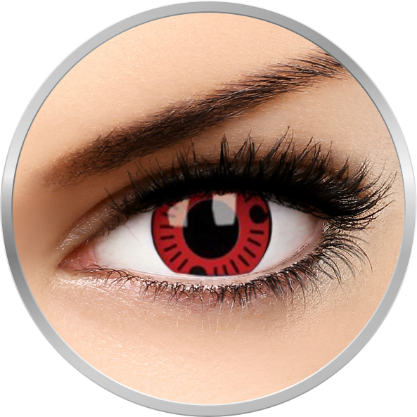 Crazy Sasuke – lentile de contact colorate rosii anuale – 365 purtari (2 lentile/cutie) Lentile contact colorate