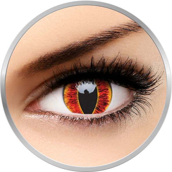 ColourVUE Crazy Sauron's Eye - lentile de contact colorate rosii anuale - 365 purtari (2 lentile/cutie)