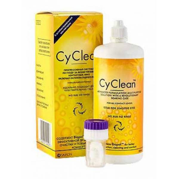 Solutie avansata de intretinere Sauflon Cyclean 100ml + suport lentile antibacterian cadou