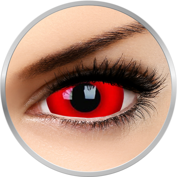 Crazy Daredevil - lentile de contact colorate rosii anuale - 360 purtari (2 lentile/cutie)