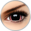 Crazy Ravenous - lentile de contact colorate rosii/negre anuale - 365 purtari (2 lentile/cutie)