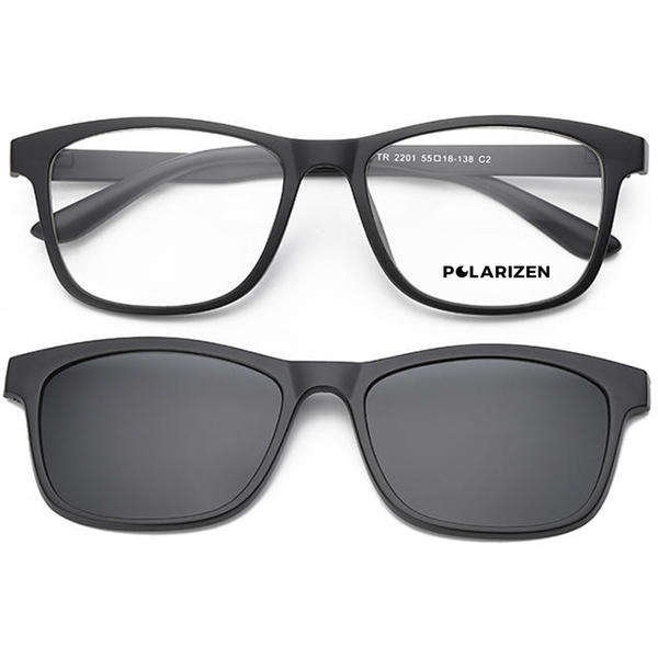 Rame ochelari de vedere unisex Polarizen Clip on TR2201 C2