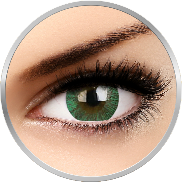 Lovely Eyes Paris Green – lentile de contact colorate verzi lunare – 30 purtari (2 lentile/cutie) lensa imagine noua