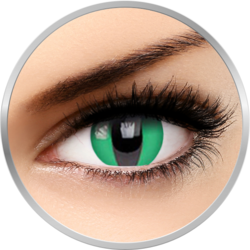 Fancy Lizard Eye - lentile de contact colorate verzi/negre anuale - 365 purtari (2 lentile/cutie)