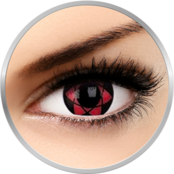 Fancy Starfire - lentile de contact colorate Crazy rosii/negre anuale - 365 purtari (2 lentile/cutie)