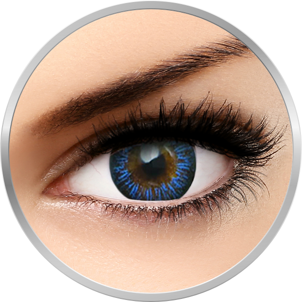 Enchanter Blue – lentile de contact colorate albastre trimestriale – 90 purtari (2 lentile/cutie) Pret Mic lensa imagine noua
