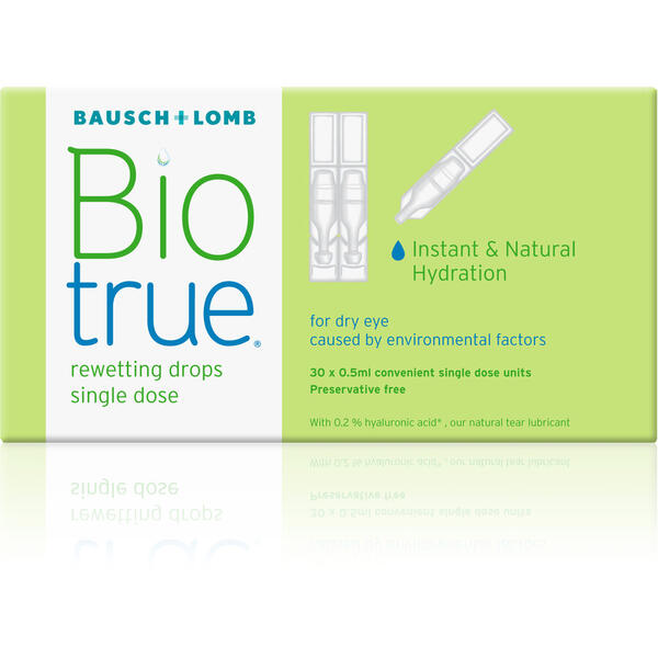 Bausch & Lomb Biotrue Drops Unidoza Instant Natural Hydration set 30 bucati de 0,5ml