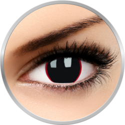 Crazy Hell Raiser - lentile de contact colorate negre trimestriale - 90 purtari (2 lentile/cutie)
