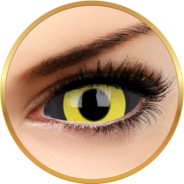 Crazy Sclera Angel Dust – lentile de contact colorate galbene anuale -185 purtari (2 lentile/cutie) farmacie online ecofarmacia