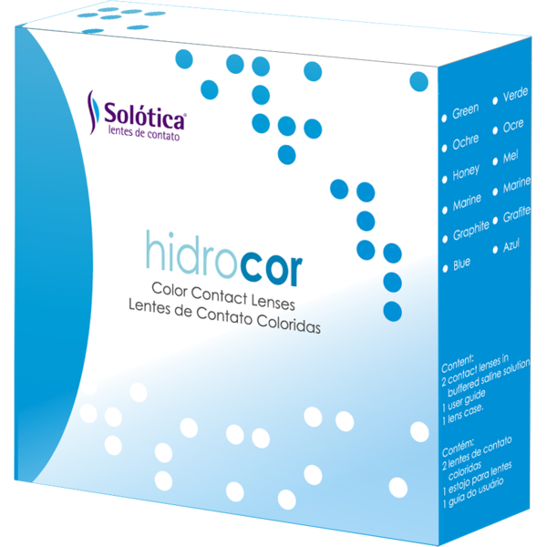 Solotica Hidrocor Ice - lentile de contact colorate alb-gri anuale - 365 purtari (2 lentile/cutie)
