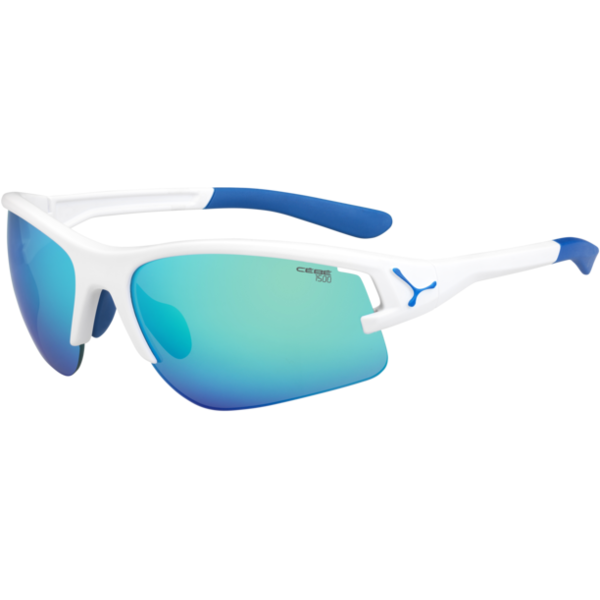 Ochelari de soare sport unisex Cebe ACROSS MATT WHITE BLUE 1500 GREY FM BLUE + 500 YELLOW