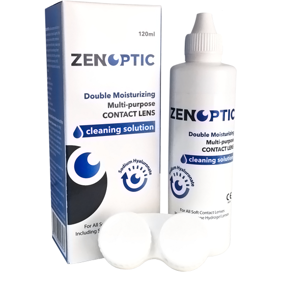 Solutie de curatare si intretinere lentile de contact ZENOPTIC Double Moisturizing 120 ml 120 imagine noua