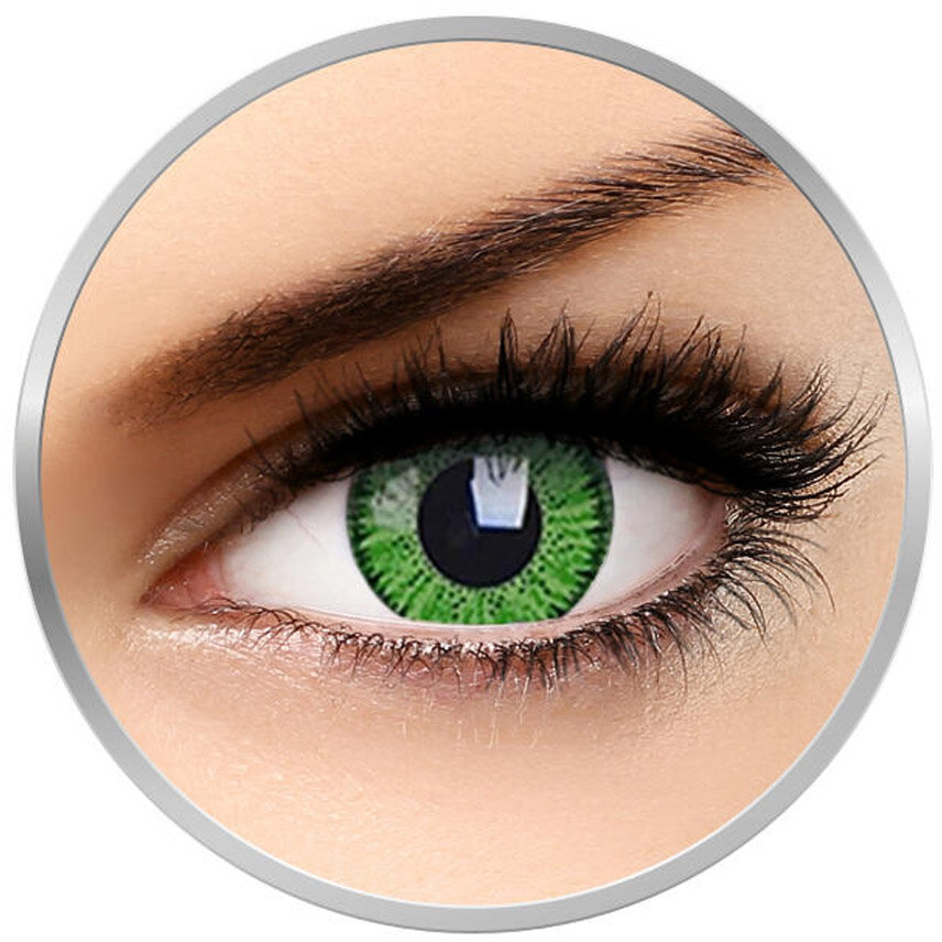 Bright Green – lentile de contact colorate verzi trimestriale – 90 purtari (2 lentile/cutie) Bright imagine noua