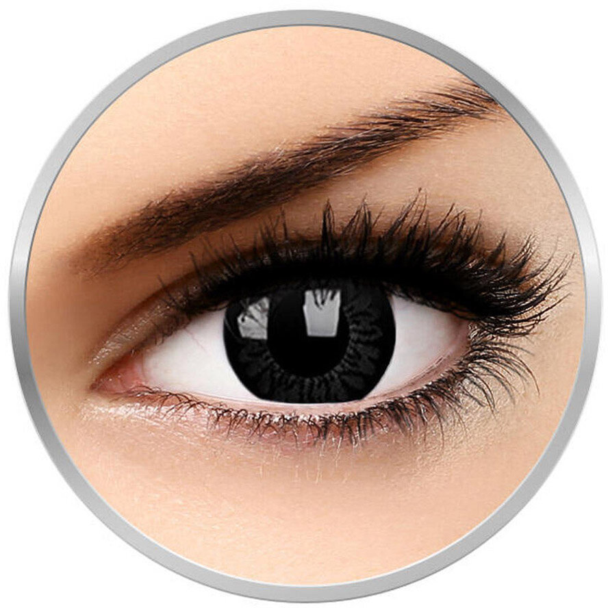 Perfect Black – lentile de contact colorate negre trimestriale – 90 purtari (2 lentile/cutie) Black imagine noua