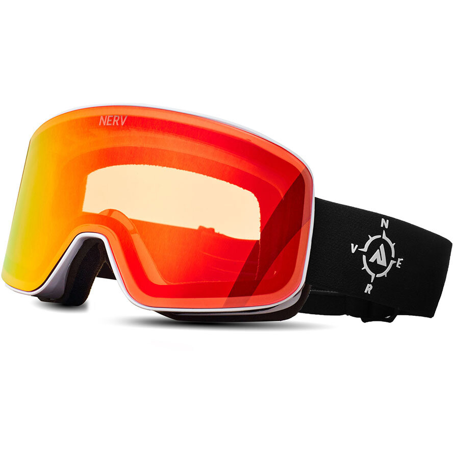 Ochelari de ski NERV COMPASS BLACK-RED lensa imagine noua