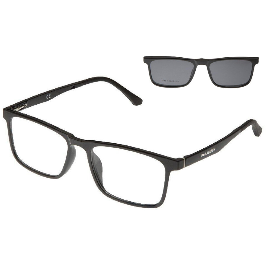 Rame ochelari de vedere barbati Polarizen CLIP-ON 2146 C1 barbati imagine 2022