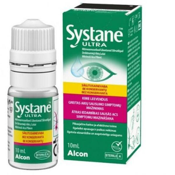 Alcon Picaturi oftalmice Systane Ultra lubrifiante fara conservanti 10 ml