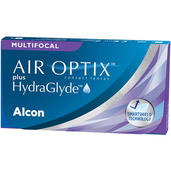 Alcon Air Optix plus HydraGlyde Multifocal lunare 3 lentile/cutie