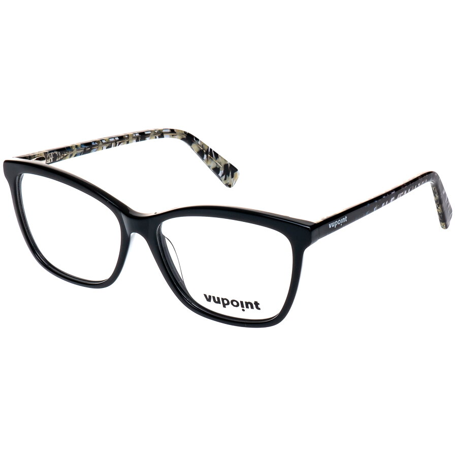 Rame ochelari de vedere dama vupoint WD1132 C1 BLACK WITH GREY TEMPLE Rame ochelari de vedere 2022