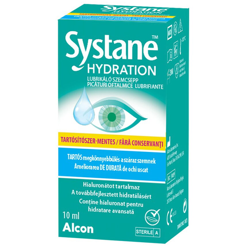 Picaturi oftalmice Systane Hydration Lubricant Eye Drops fara conservanti 10 ml Alcon imagine noua