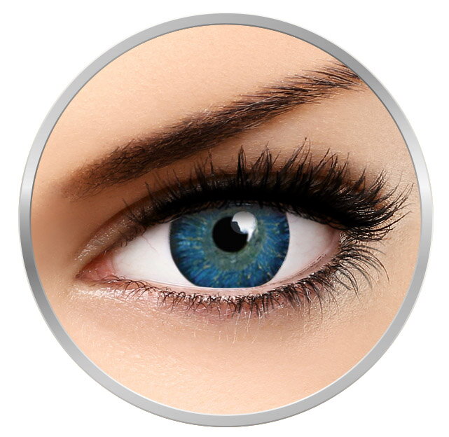 Glamour Blue - lentile de contact colorate albastre trimestriale - 90 purtari (2 lentile/cutie)