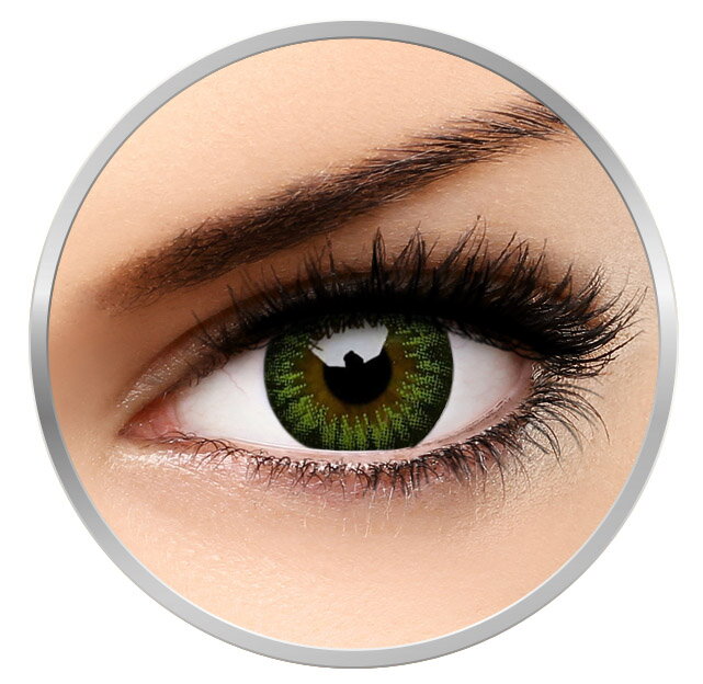 Big eyes Party Green - lentile de contact colorate verzi trimestriale - 90 purtari (2 lentile/cutie)