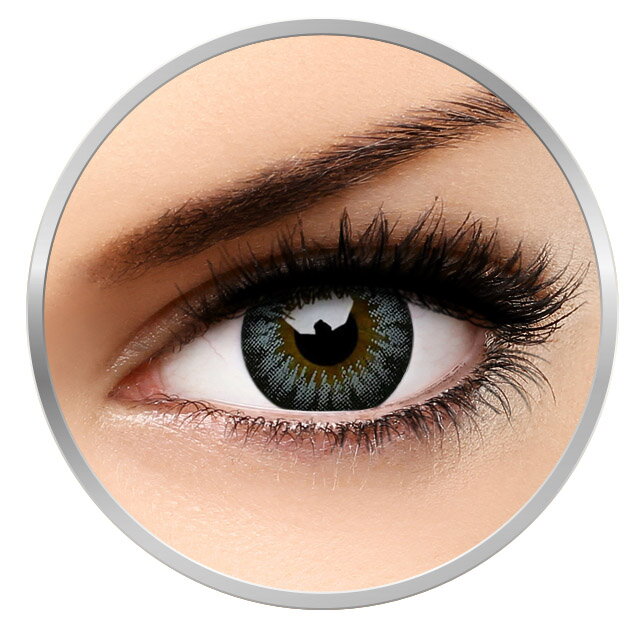 Big eyes Evening Grey - lentile de contact colorate gri trimestriale - 90 purtari (2 lentile/cutie)