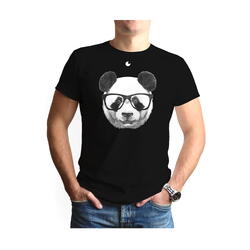Tricou dama panda - Negru