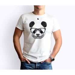 Tricou barbati panda - Negru