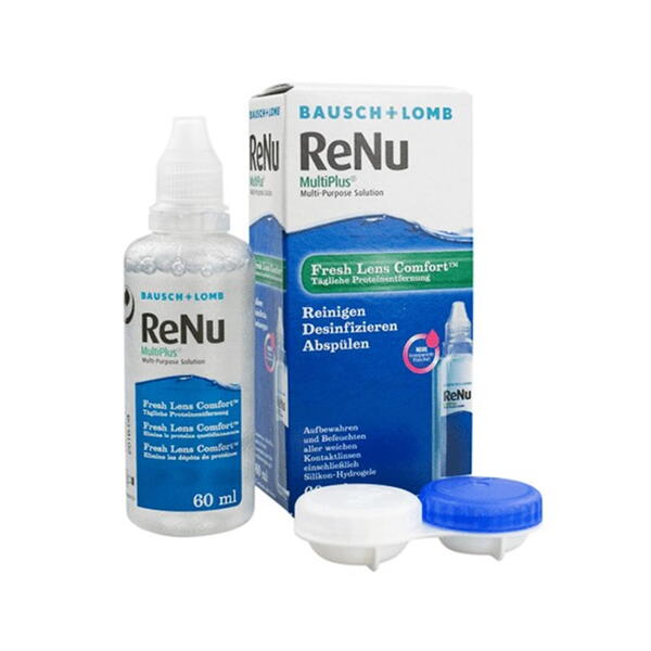 Bausch & Lomb Solutie intretinere lentile de contact Renu Multiplus 60 ml + suport lentile cadou