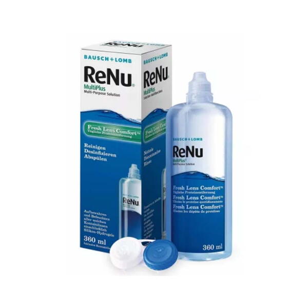 Bausch & Lomb Solutie intretinere lentile de contact Renu Multi-Purpose 360 ml + suport lentile cadou