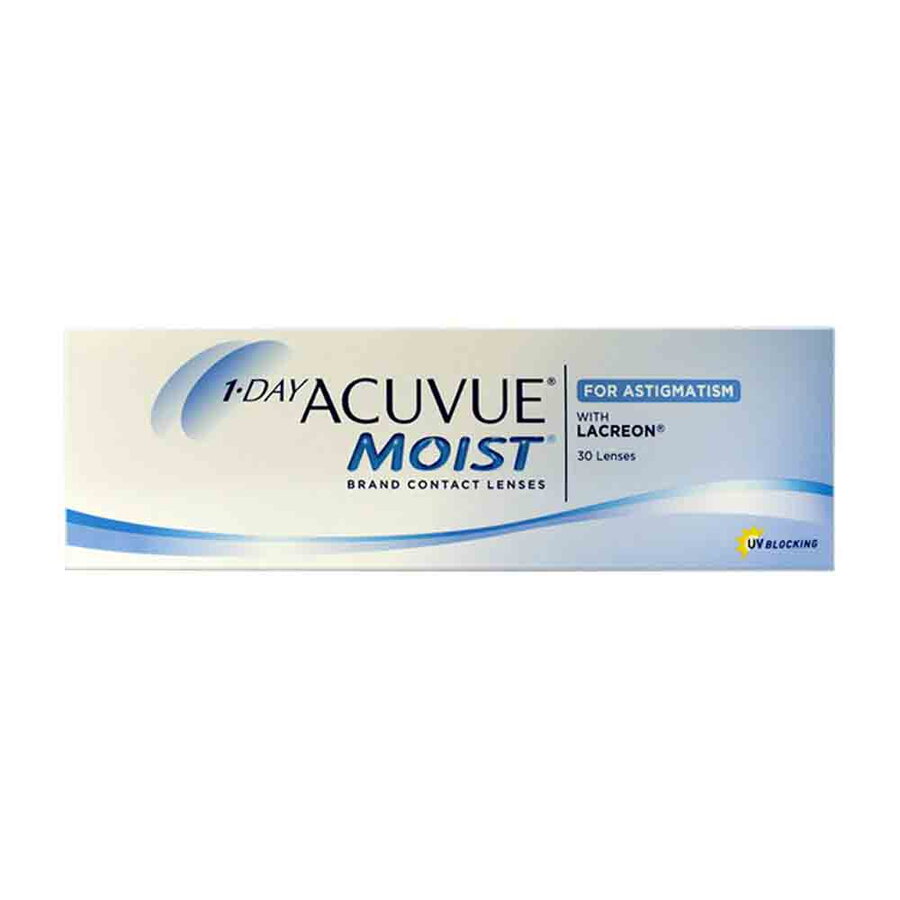 Johnson & Johnson 1 Day Acuvue Moist for Astigmatism zilnice 30 lentile / cutie Acuvue imagine 2022