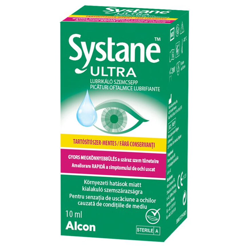 Picaturi oftalmice Systane Ultra lubrifiante fara conservanti 10 ml accesorii poza 2022